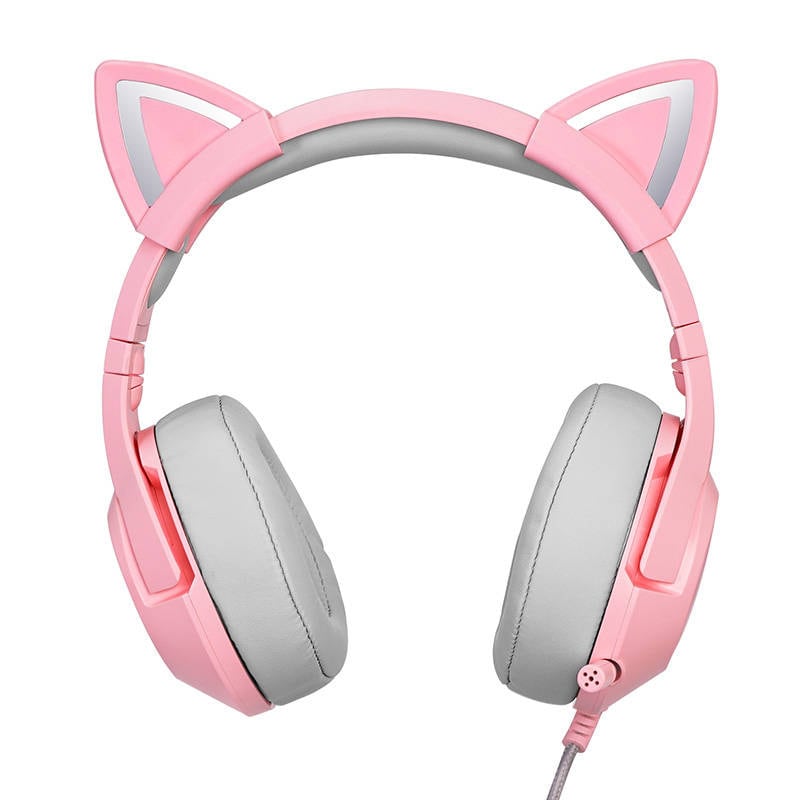 ONIKUMA K9 Rosa RGB Gaming-hörlurar