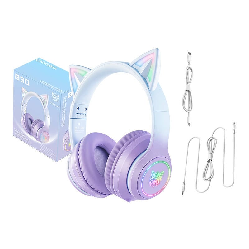 ONIKUMA B90 Gaming-headset (blå/lila)