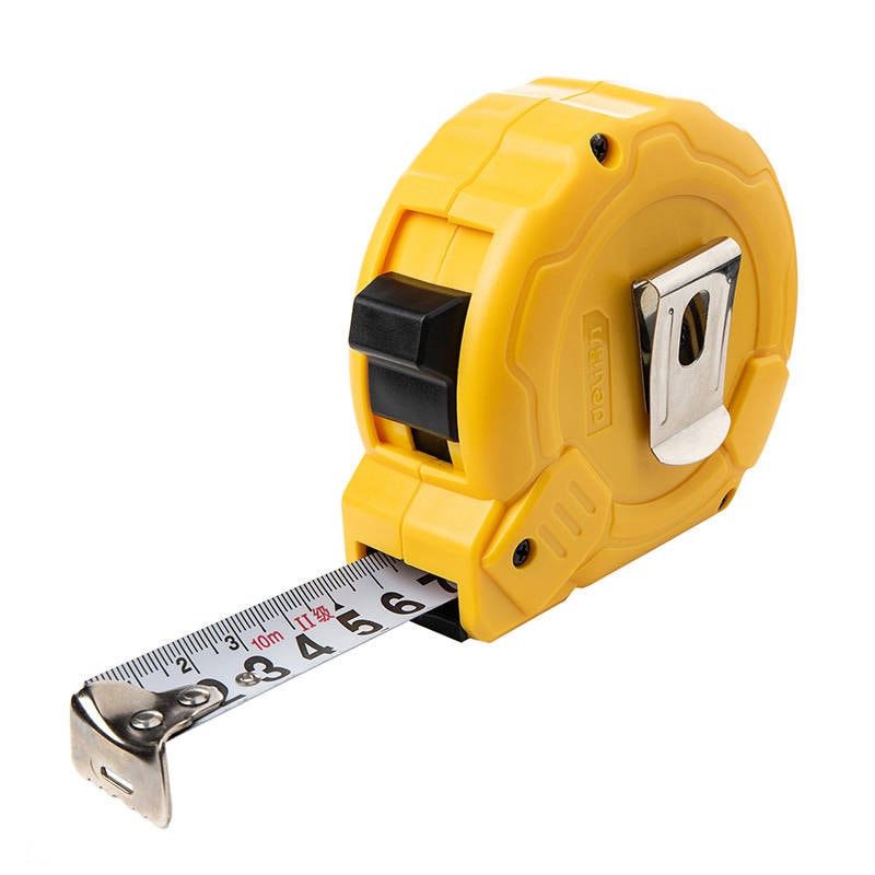 Mätband i stål 10m/25mm Deli Tools EDL9010B (gul)