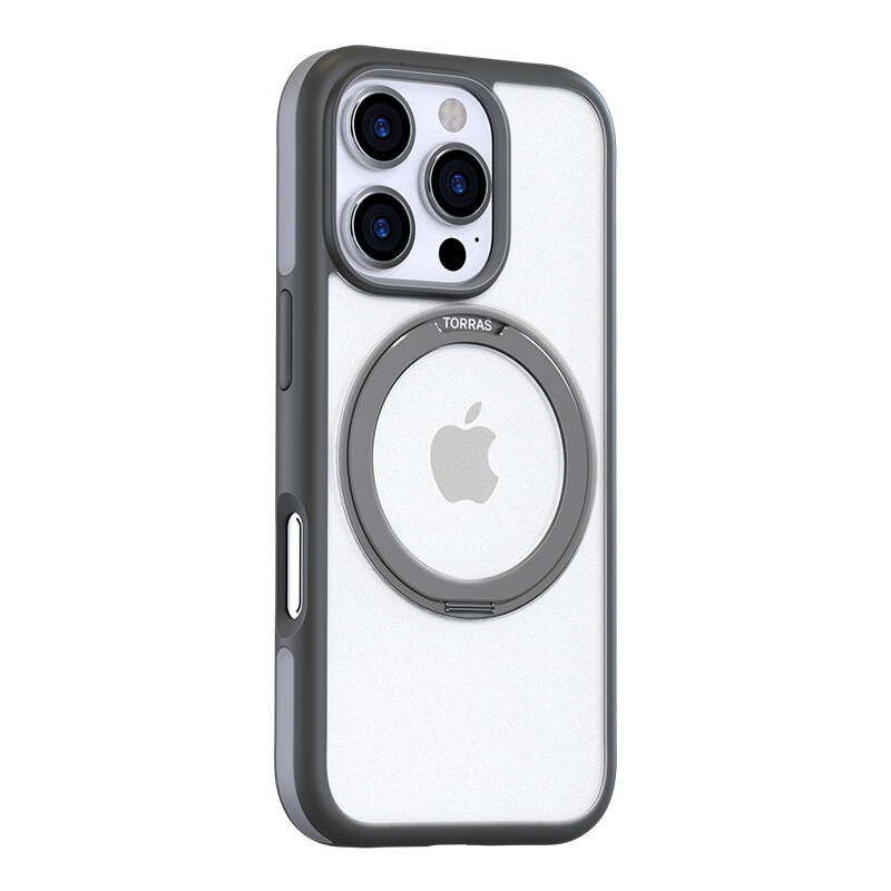 Torras Ostand R Fusion-fodral för iPhone 16 Pro (Grå)