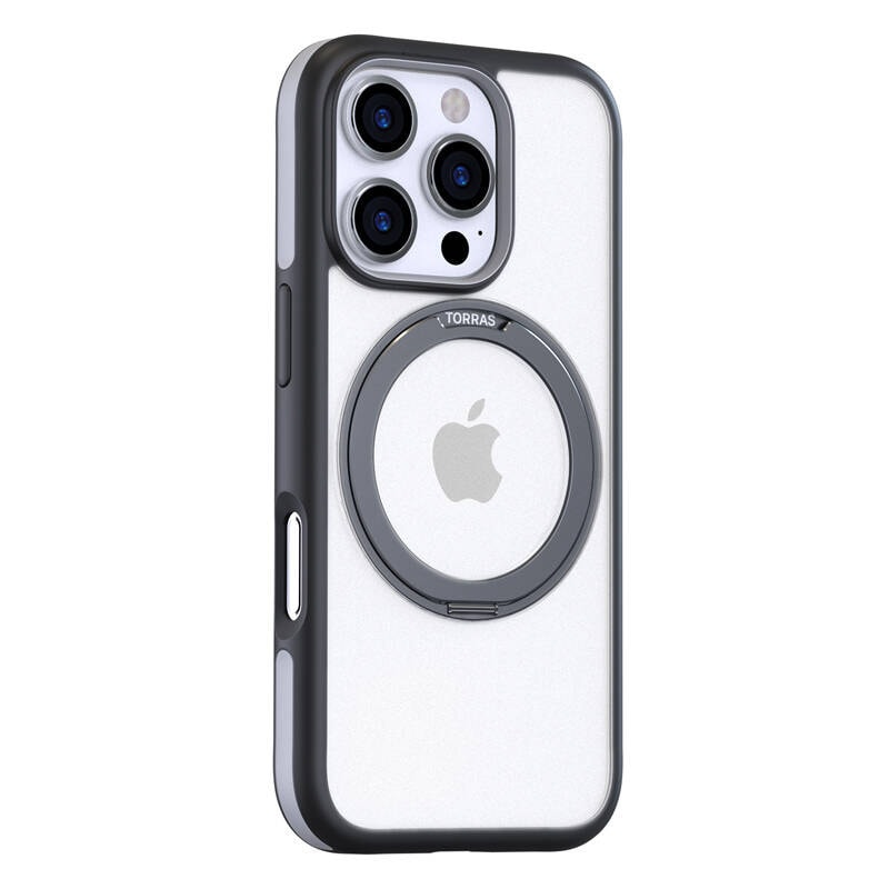 Torras Ostand R Fusion-fodral för iPhone 16 Pro (svart)