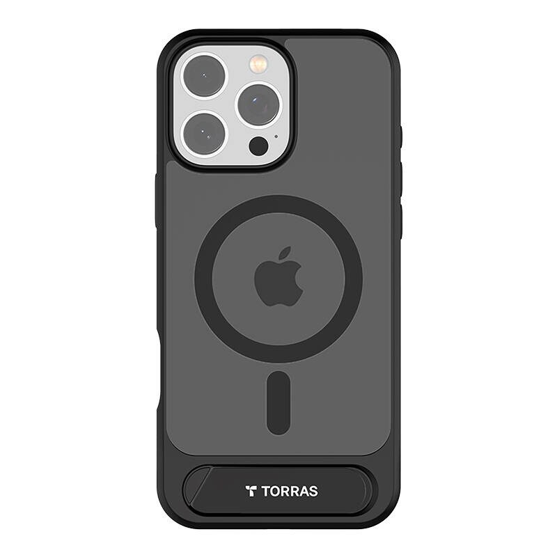 Torras Pstand Series-fodral för iPhone 16 Pro (svart)