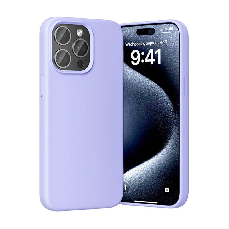 Vention KUFV0-30 Silikonfodral för iPhone 15 Pro (lila)