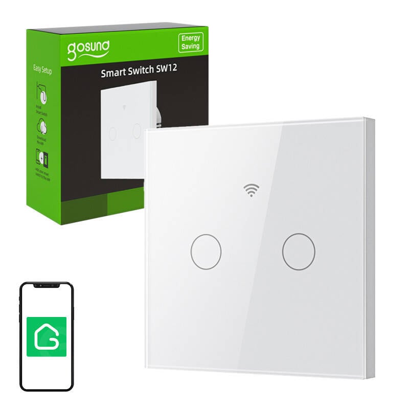Smart Touch WiFi-ljusströmbrytare Gosund SLS2 (tillval N, dubbel) Tuya