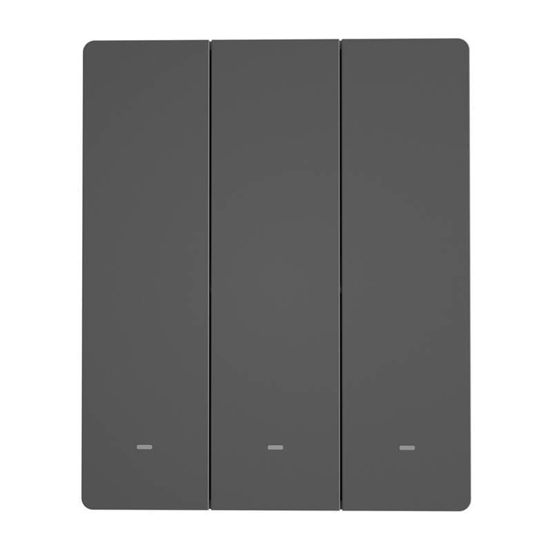 Smart WiFi-väggbrytare SONOFF M5-3C-80 (3-kanals, för ram, grafit)