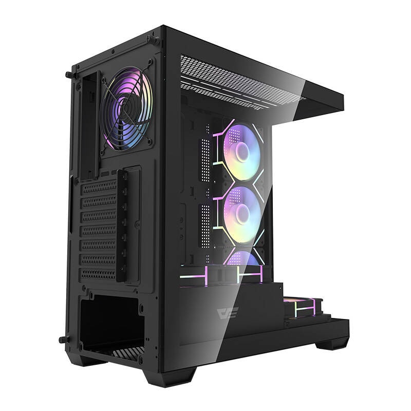 Darkflash DS900 datorchassi (svart) + 7 ARGB-fläktar
