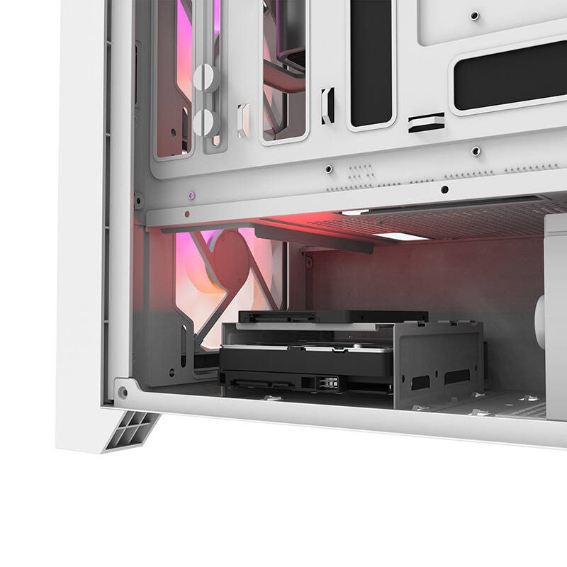 Darkflash DRX70 MESH datorchassi (vitt) + 4 RGB-fläktar