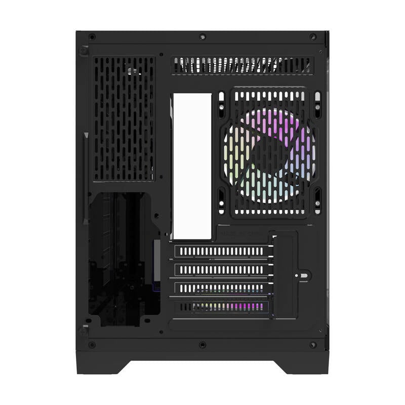 Darflash FT418 datorchassi + 6 aRGB-fläktar (svart)