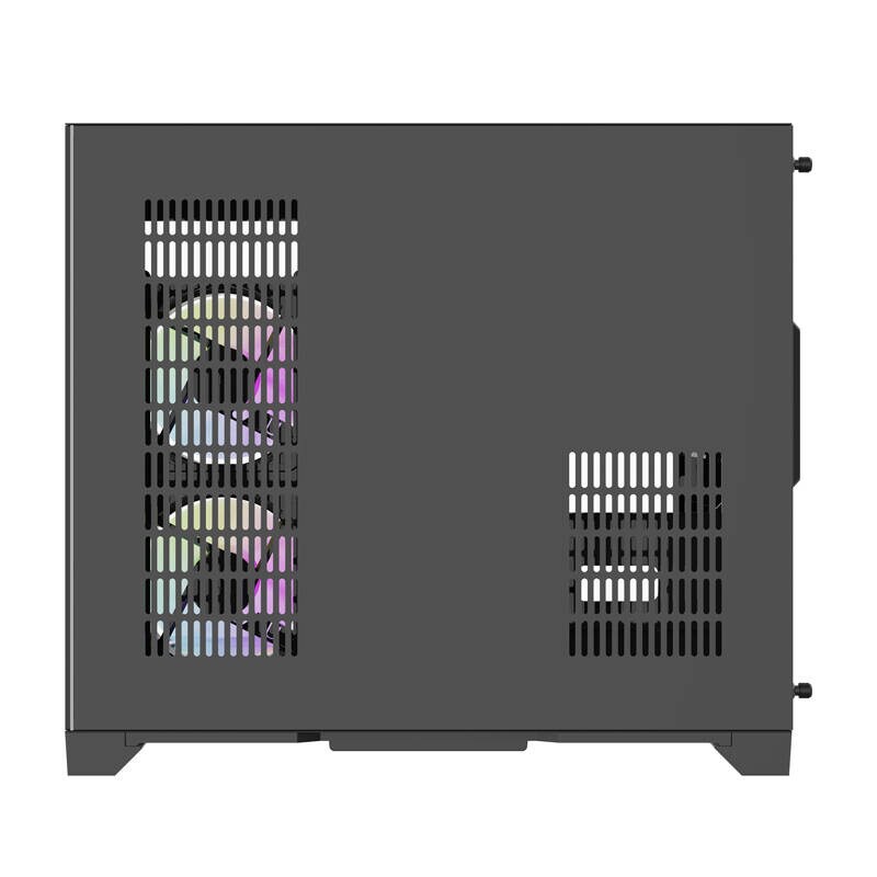 Darflash FT418 datorchassi + 6 aRGB-fläktar (svart)