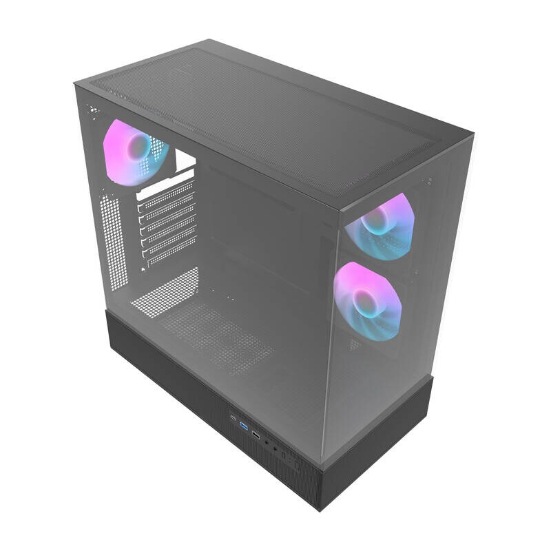 Darkflash DPX90 datorchassi (svart) + 3 fläktar