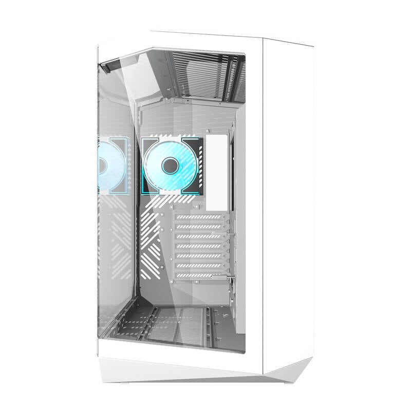 Darkflash DY470 datorchassi (vitt) + 4 fläktar