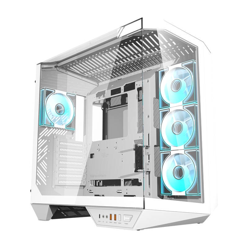 Darkflash DY470 datorchassi (vitt) + 4 fläktar
