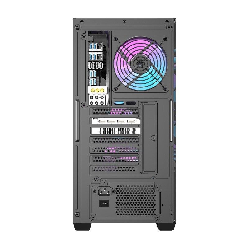 Darkflash DS900WS datorchassi (svart) + 4 fläktar
