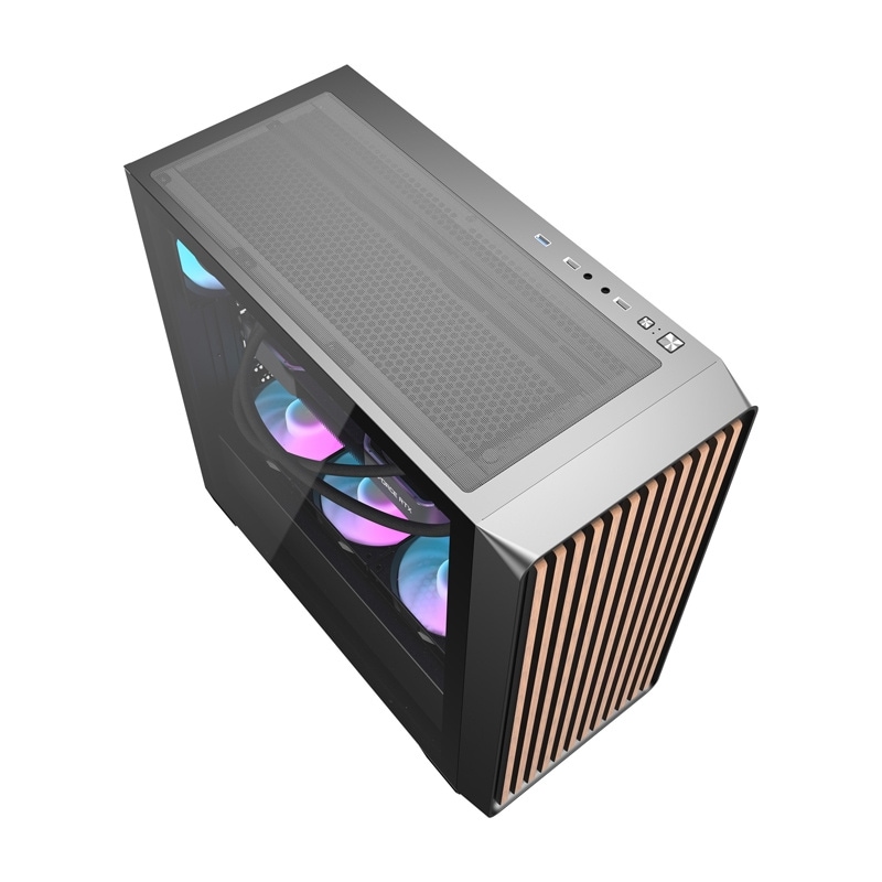 Darkflash DS900WD datorchassi (svart) + 4 fläktar