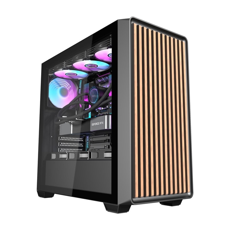 Darkflash DS900WD datorchassi (svart) + 4 fläktar