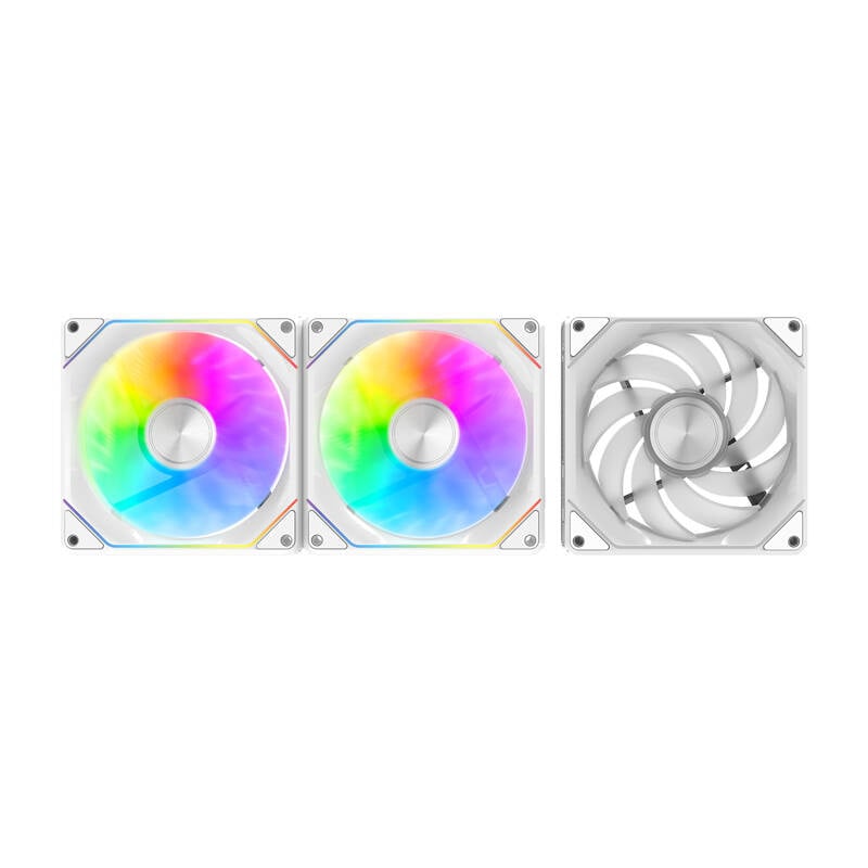 Darkflash Gauss G24 3-i-1 datorfläktar (vit)
