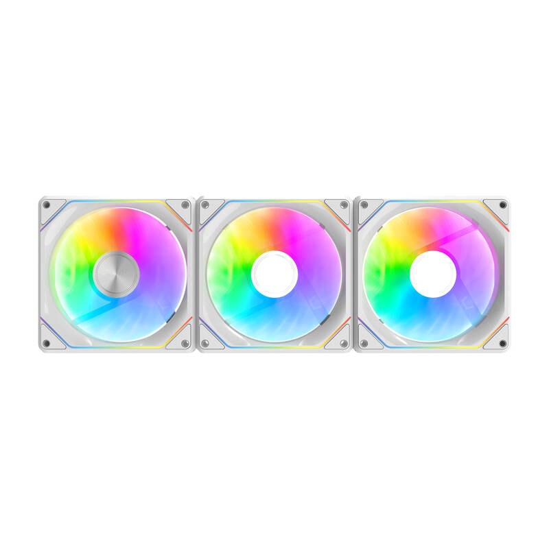 Darkflash Gauss G24 3-i-1 datorfläktar (vit)