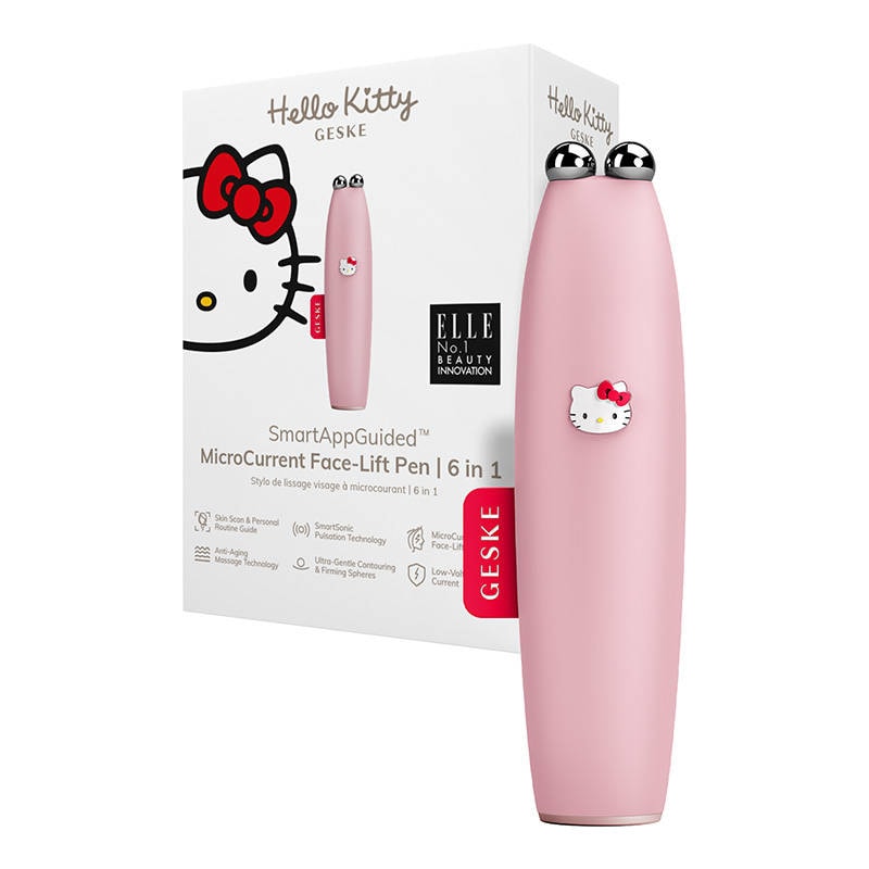 MicroCurrent Face-Lift Penna 6 i 1 Geske med APP (Hello Kitty rosa)