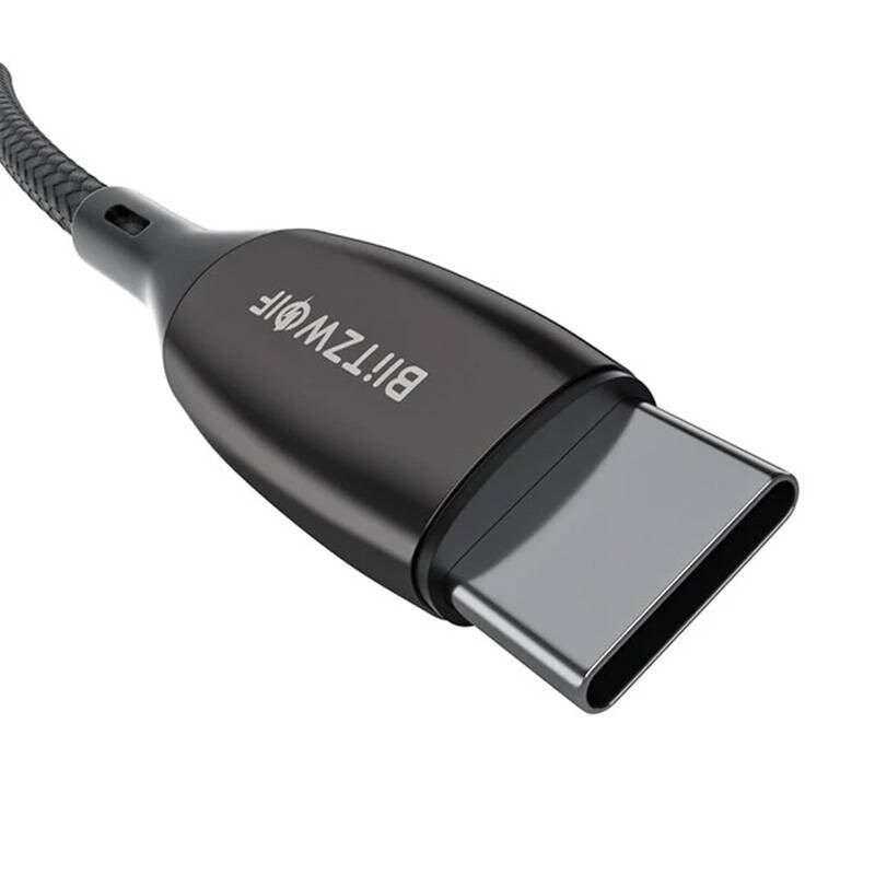 USB-C till USB-C-kabel BlitzWolf BW-TC23, med display, 100W, 1,8m (svart)