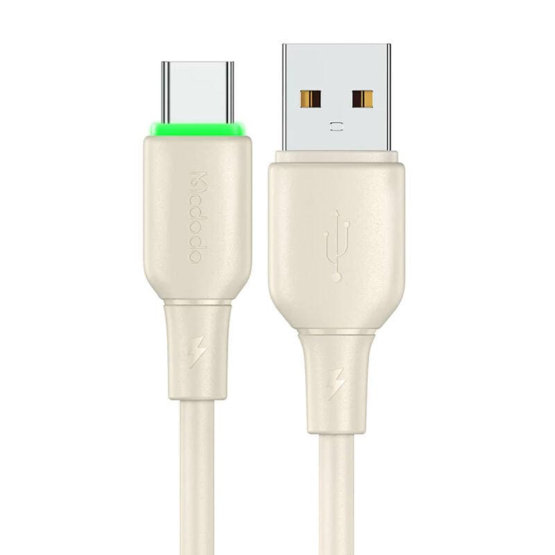 USB till USB-C-kabel Mcdodo CA-4750 med LED-lampa 1,2 m (beige)