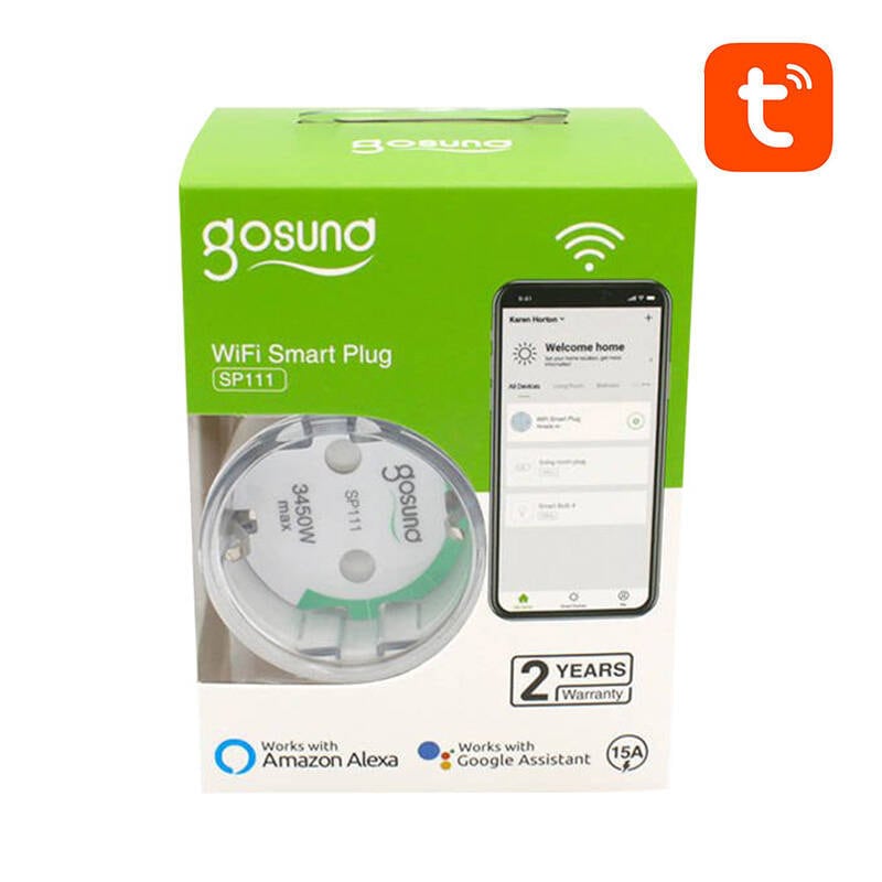 Smart stickkontakt WiFi Gosund SP111 3680W 16A, Tuya 4-pack