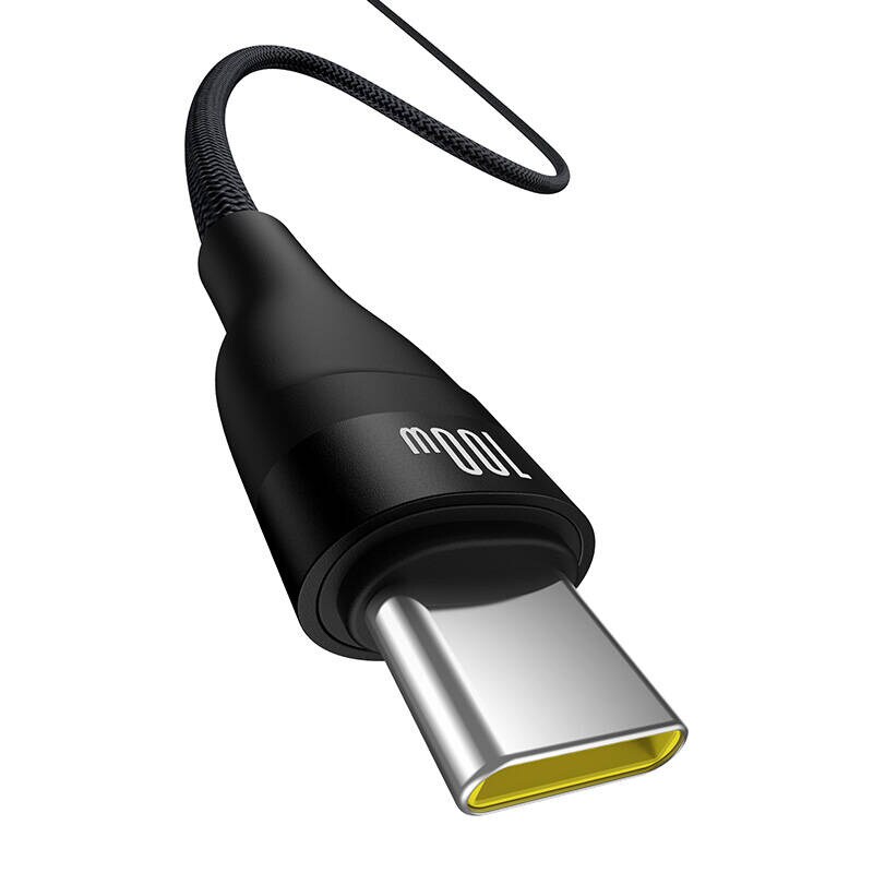 Laddningskabel Baseus Flash 2 USB till USB-C 100W, 2m (svart)
