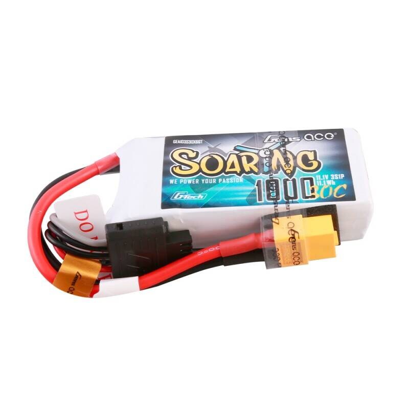 Gens ace G-Tech Soaring 1000mAh 11.1V 30C 3S1P Lipo-batteri