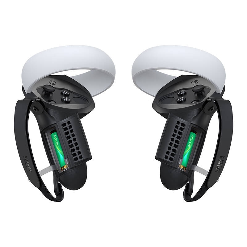 Handkontrollgrepp med batterilucka Kiwi Design Q1 PRO-2.2 för Meta Quest 2 Svart