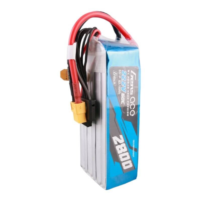Gens ace G-Tech 2800mAh 22,2V 60C 6S1P Lipo batteripaket med XT60-kontakt