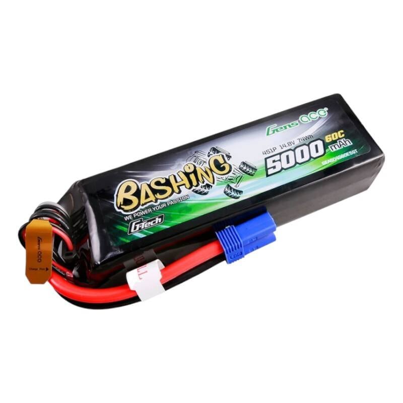 Gens ace G-Tech 5000mAh 14,8V 4S1P 60C Lipo batteripaket med EC5 Plug-Bashing-serie