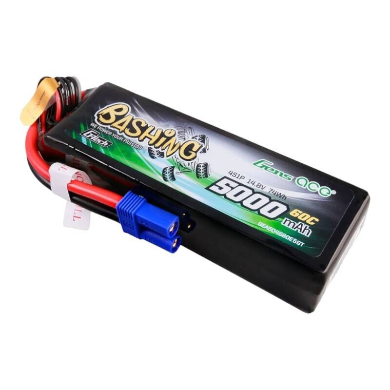 Gens ace G-Tech 5000mAh 14,8V 4S1P 60C Lipo batteripaket med EC5 Plug-Bashing-serie