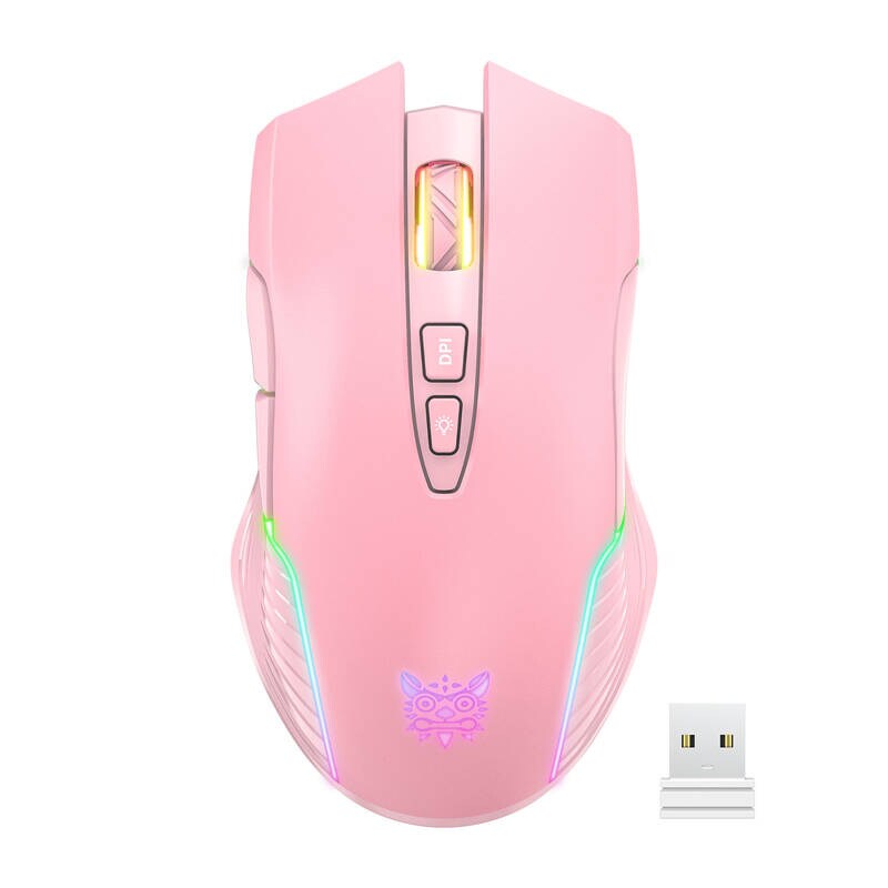 ONIKUMA CW905 Rosa 2.4G trådlös spelmus