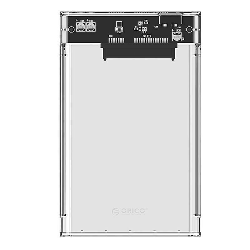 Orico 2139 HDD/SSD 2,5" hårddiskkabinett, 5Gbps, USB-A till USB Micro-B (transparent)