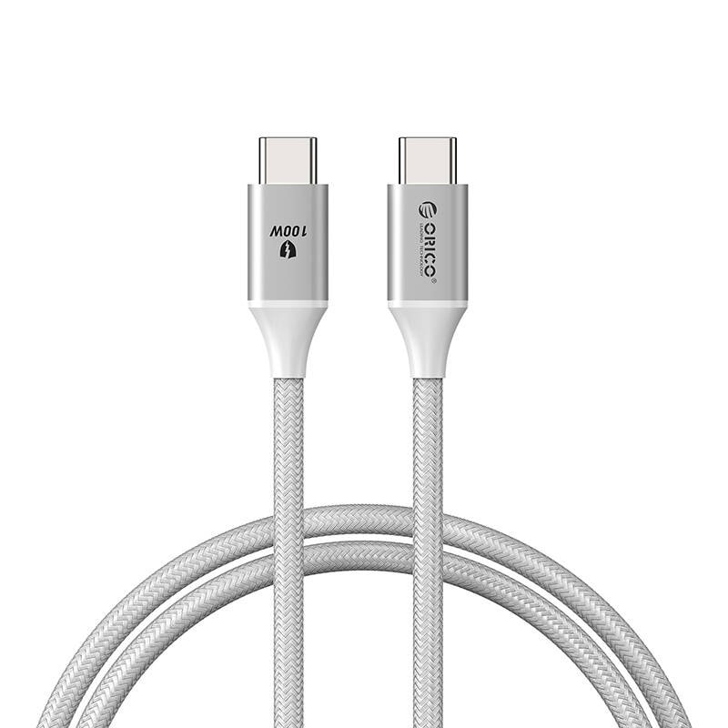 Orico USB-C laddkabel 1 m 100W PD – Vit