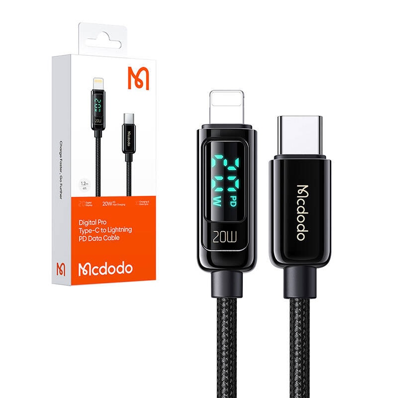 Mcdodo CA-8810 USB-C till Lightning-kabel, 36W, 1,2m (svart)