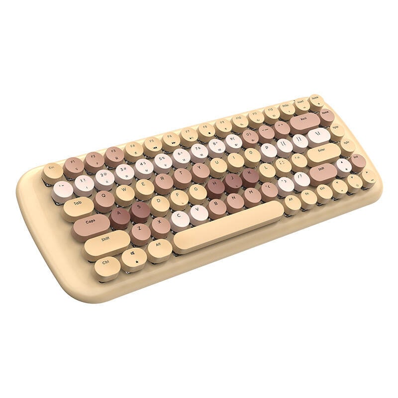 MOFII trådlöst mekaniskt tangentbord med Bluetooth ROMI 2.4G (brunt)