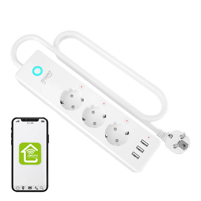 Gosund P1 PLUS smart WiFi grenuttag (3x AC schuko, 3x USB-A) Tuya