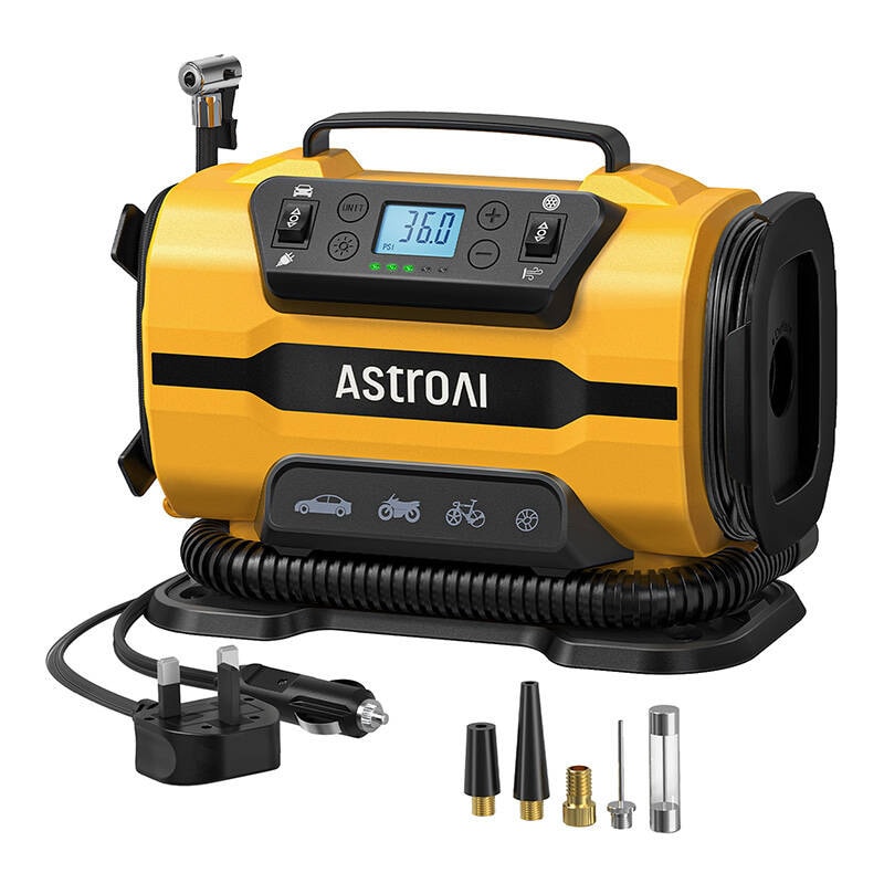 AstroAI ATJ-8366 150 PSI 12V DC/110V AC Bärbar hjulkompressor