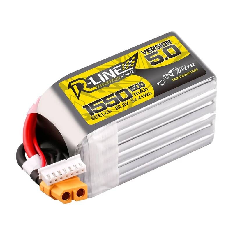 Lipo Tattu R-Line Version 5.0 1550mAh 22,2V 150C 6S batteri med XT60-kontakt