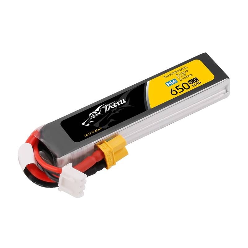 Ackumulator Lipo Tattu 2s 650mAh 95C 7.6V HV z XT30 Long-Pack