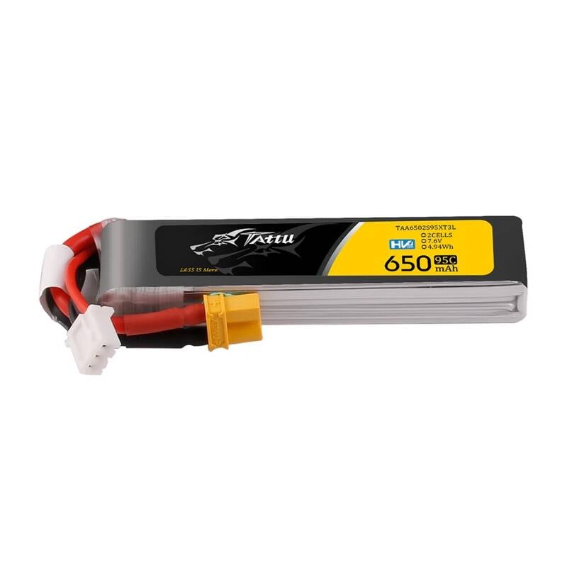 Ackumulator Lipo Tattu 2s 650mAh 95C 7.6V HV z XT30 Long-Pack