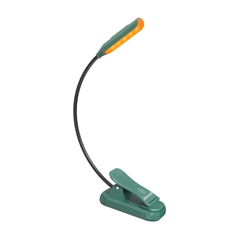 Trådlös lampa Glocusent mini GLCSNTBL102G clip-on boklampa, USB-C Grön