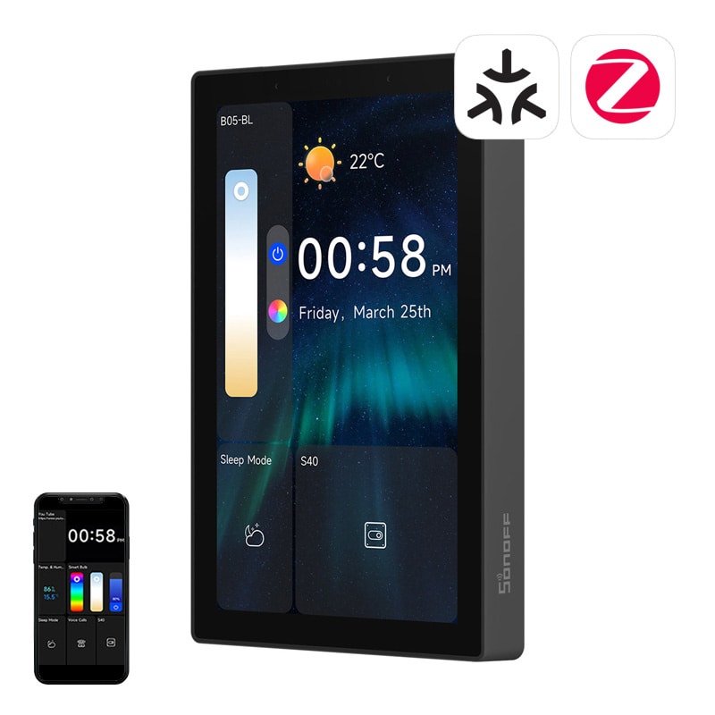 SONOFF NSPanel Pro 120 Smart Control Panel Matter WiFi/Bluetooth/ZigBee (svart)