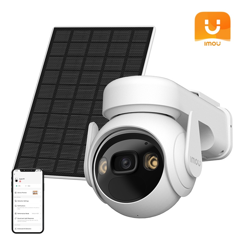 Roterande WiFi-kamera för utomhusbruk med solpanel IMOU Cell PT kit lite (typ C)