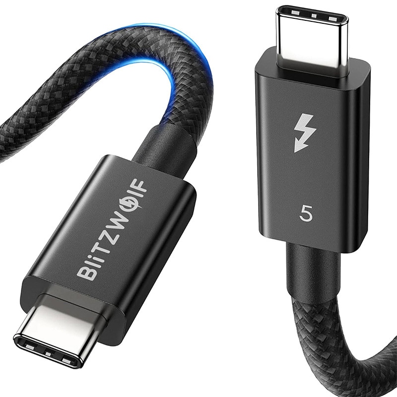 BlitzWolf BW-HDC8 240W USB-C till USB-C-kabel, 0,.5m (svart)