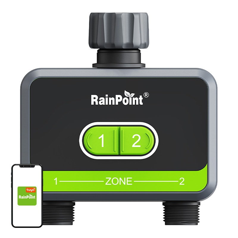 RainPoint 2-zons bevattningskontroll med app
