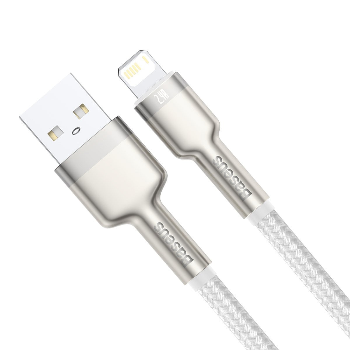 USB-kabel för Lightning Baseus Cafule, 2,4A, 2m (vit)