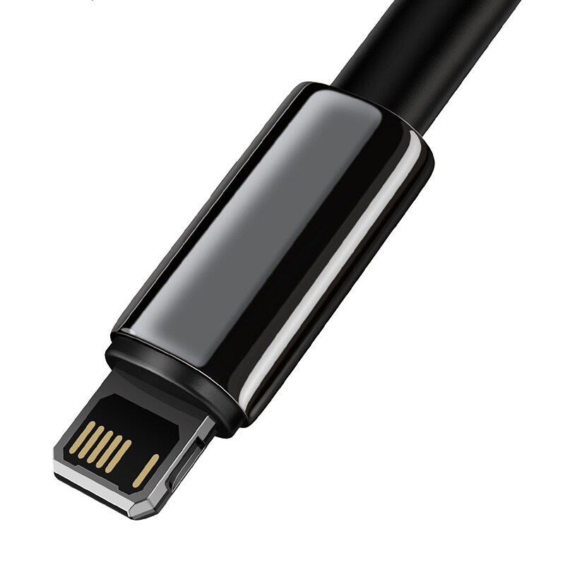Baseus Tungsten guldkabel USB till iP 2,4A 2m (svart)