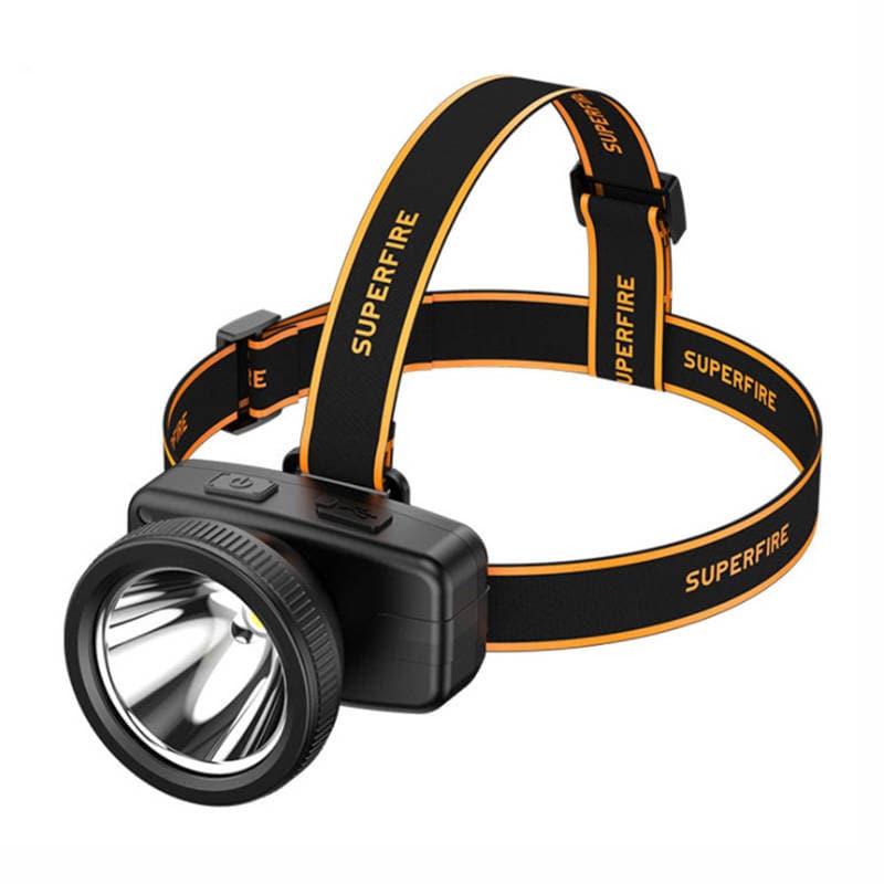 Superfire HL55 pannlampa, 150 lm, USB-C, 4 lägen, 270 m