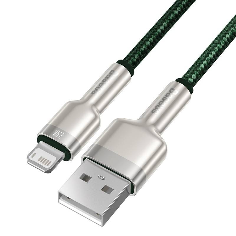 USB-kabel för Lightning Baseus Cafule, 2,4A, 1m (grön)